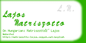 lajos matriszotto business card